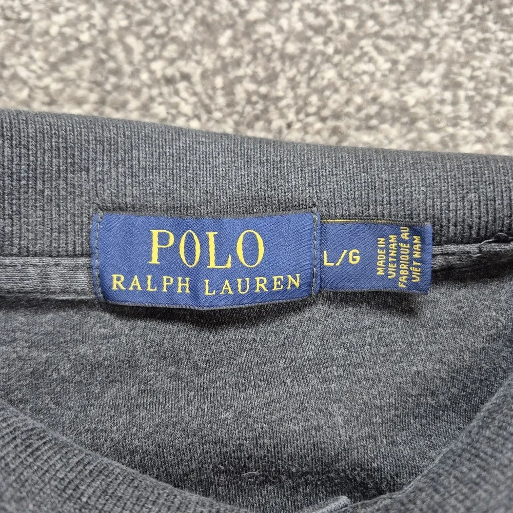 Polo Ralph Lauren‎ Rugby Polo Shirt Mens Large Dark Gray Long Sleeve Pony